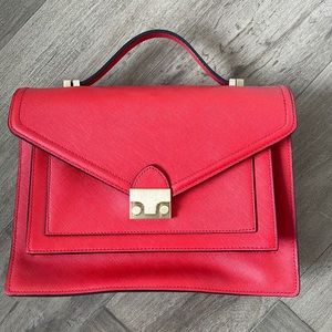 Loeffler Randall leather top handle handbag